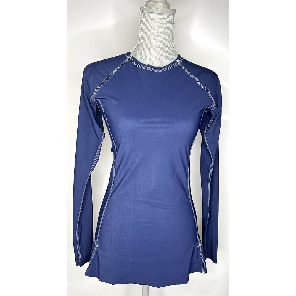 Beach Malibu Neoprene Swim Shirt For Women Size Small NWT Blue Long Sleeve